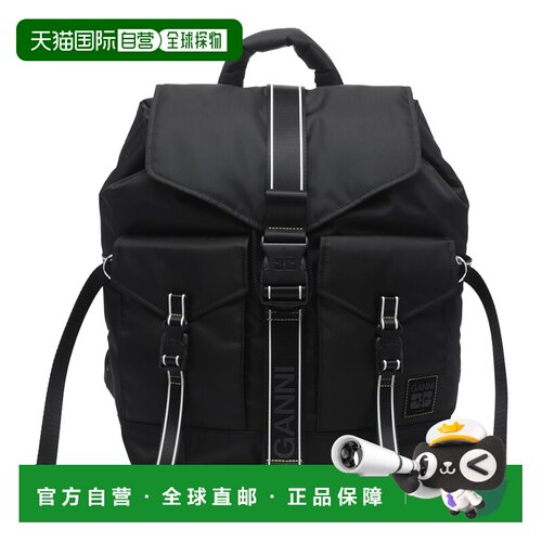 1h可退 香港直邮GANNI 女士双肩包 C2010002099 AW2026 黑色 blac