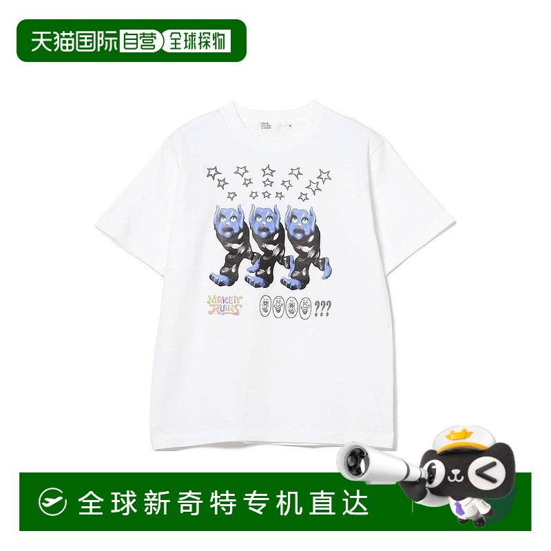 日本直邮beams  印花图案圆领套头短袖T恤 男款