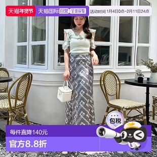 日本直邮SNIDEL 蕾丝印花窄版短裙 [SN1728EW045833]半身裙包臀裙