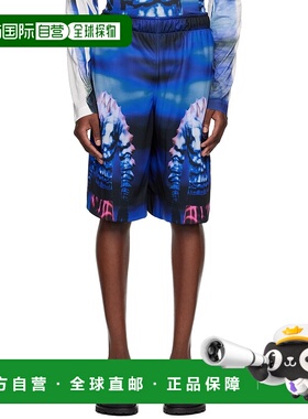 1h可退 香港直邮潮奢 YAKU 男士 蓝色 300AD Kojo 短裤 YSS24SHRT