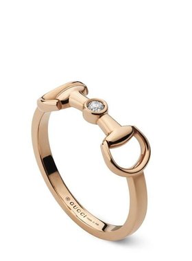 潮奢 Gucci 古驰 女士 18k 马衔扣钻石戒指