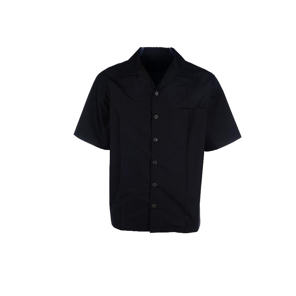 PRADA 男士衬衫 SC80316A6F0002 SS2025 黑色 CAMICIE