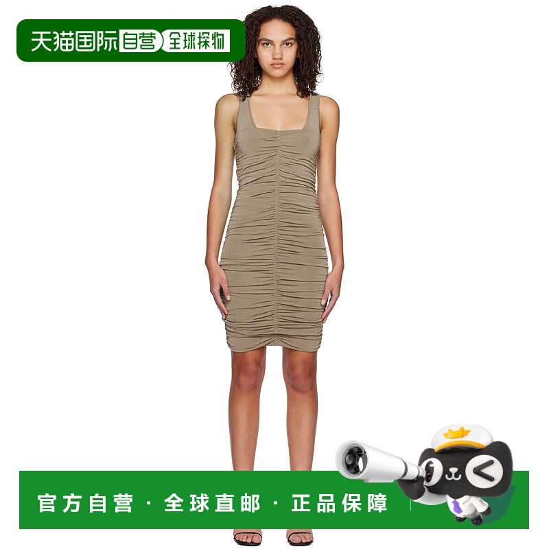 1h可退 香港直邮Givenchy 纪梵希 女士 驼色抽褶连衣裙 BW21H730X
