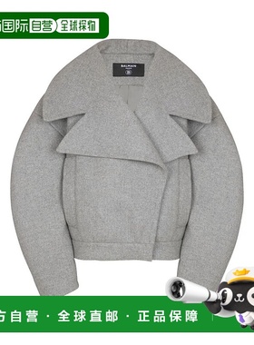 香港直邮BALMAIN 女士外套 FF0UA140WD249AF AW2025 灰色 Wool ja