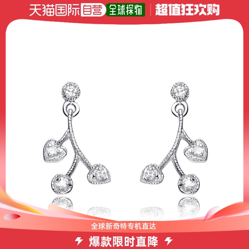 GENEVIVE Sterling Silver Cubic Zirconia Modern Stud  Earring 饰品/流行首饰/时尚饰品新 耳环 原图主图