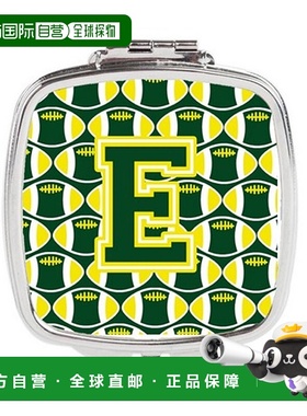 自营 Carolines Treasures CJ1075-ESCM 字母 E 足球绿色和黄色紧