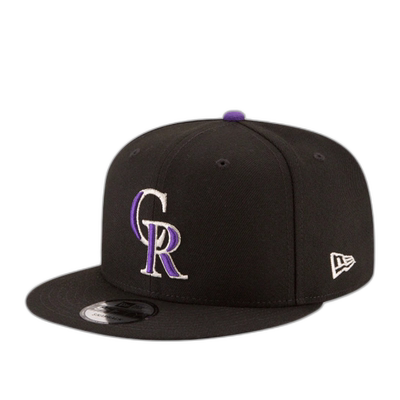 自营 New Era 9Fifty MLB 科罗拉多洛矶队基本款黑/紫色 Snapback