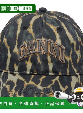 香港直邮GANNI 女士帽子 B3020038028 SS2026 黑色 PRINTED NYLON