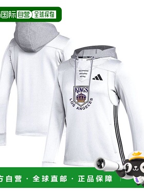 【美国直邮】adidas 女士白色洛杉矶国王队 Refresh Skate 蕾丝连