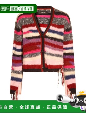 1h可退 香港直邮AMIRI 女士 条纹开衫 PS23WKC002 purple紫色 舒