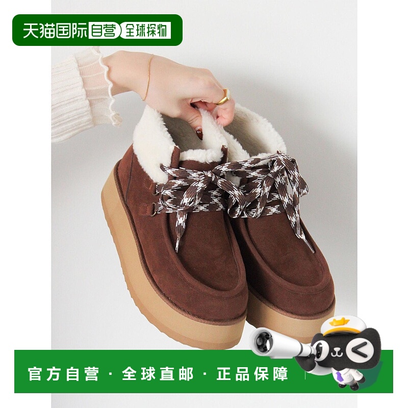 1h可退 日本直邮ehka sopo 男鞋 毛绒摩卡辛鞋 半拖设计 仿麂皮质