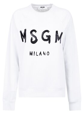 MSGM 女士卫衣 2000MDM51320000001 白色 logo印花圆领卫衣