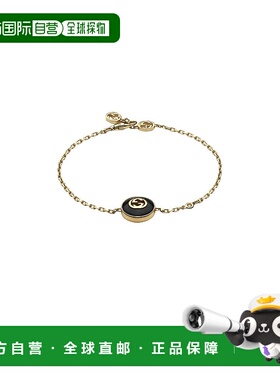 香港直邮Gucci 古驰 女士 黑色玛瑙钻石吊坠手链 YBA786556001