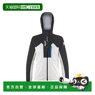自营欧洲直邮Millet Wanaka女士雾露灰/黑色聚酰胺防水防风连帽夹