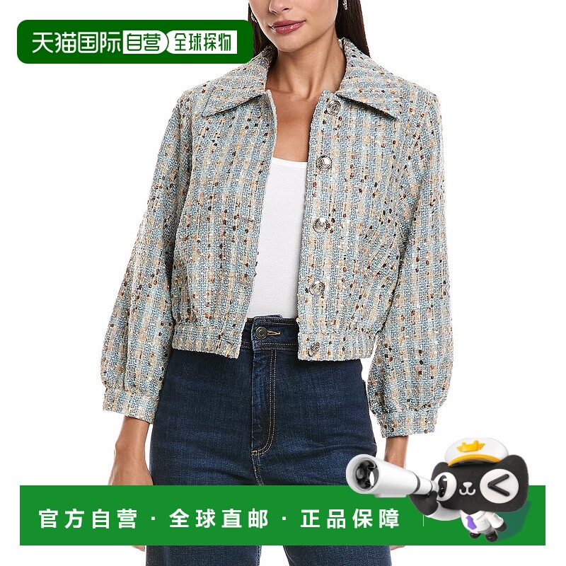 自营tyler boe Harper Boucle Jacket - blue 美国奥莱直发
