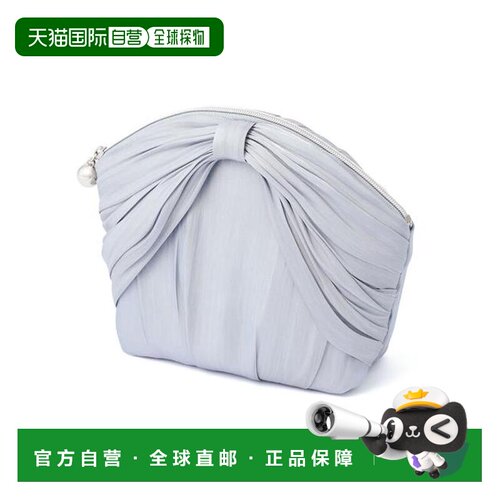 日本直邮Francfranc 雪纺蝴蝶结 化妆包 L款 浅蓝【付后1h可退】