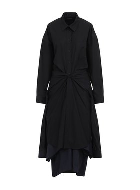 潮奢 Balenciaga 巴黎世家 女士 长袖衬衫式连衣裙 817525TRM17