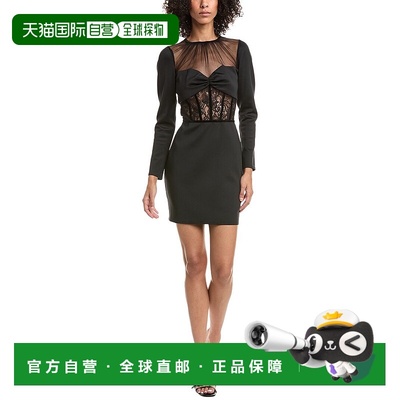 自营Tadashi Shoji Bliss Corset Mini Dress - black 美国奥莱直