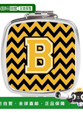 自营 Carolines Treasures CJ1053-BSCM 字母 B 雪佛龙黑色正品