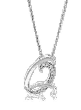 自营vir jewels1/10 克拉圆形切割 10 颗宝石实验室培育钻石吊坠