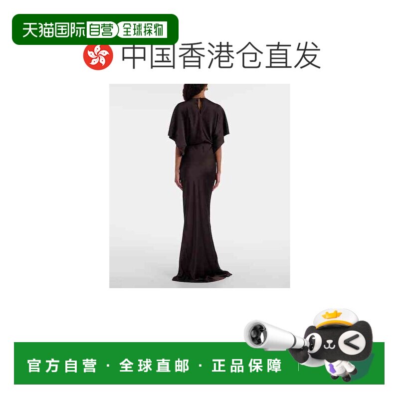 1h可退 香港直邮NORMA KAMALI 诺玛 卡玛丽 女士 Obie 垂褶缎面睡