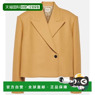 1h可退 香港直邮KHAITE 女士 Raymond 短款羊毛混纺夹克