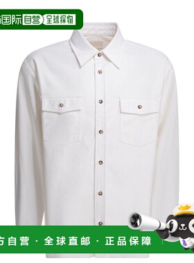 1h可退 香港直邮A.P.C. 男士 長袖扣襯衫 COHMAH32059 white白色