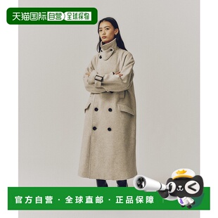 日本直邮Firsthand 再生羊毛长款 女装 型 立领大衣 宽松版 1h可退