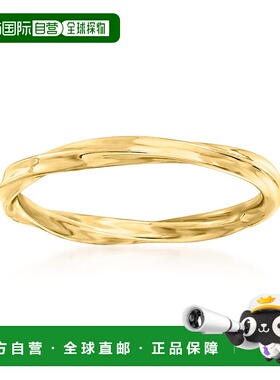自营 Ross-Simons 18kt 黄金扭纹戒指 - 黄色 美国奥莱直发