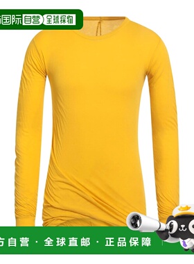 香港直邮rick owens 瑞克 欧文斯 男士 T恤 yellow黄色 舒适时尚