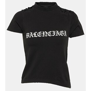 balenciaga巴黎世家女士棉混纺T恤时尚 百搭 潮流经典