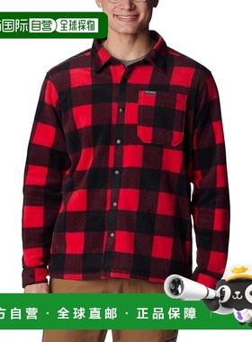 自营 Columbia Steens Mountain Shirt Shacket男式红黑Sheck领UP