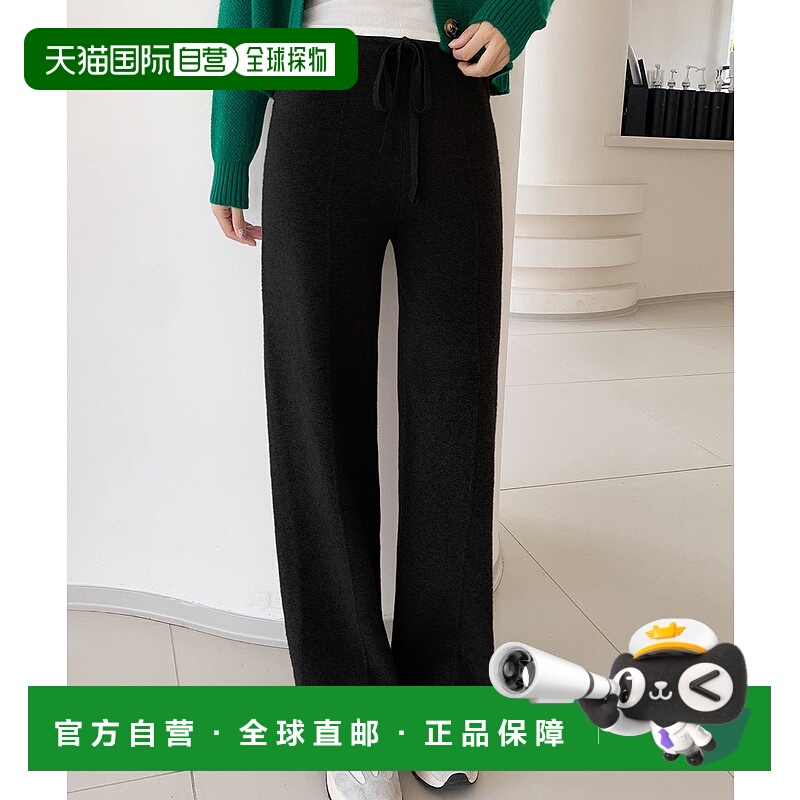 1h可退 日本直邮LOWO女士宽松针织长裤 秋冬休闲裤 弹力舒适 lwto