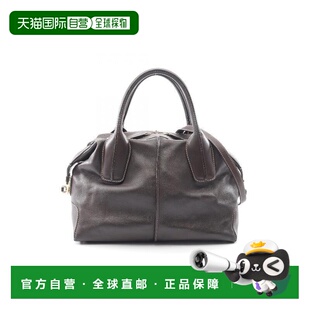 日本直邮中古Tods托德斯女包B级9新handbag手提包牛皮斜挎包棕色
