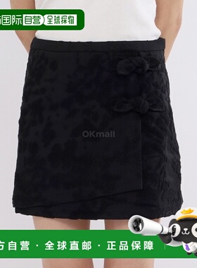 韩国直邮GANNI 黑色珠圈提花西装迷你裙 (F9275 099) 裙子半身裙