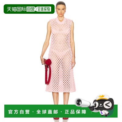 1h可退 香港直邮潮奢 Jil Sander 吉尔 桑达 女士 圆领钩织连衣裙