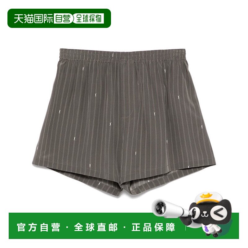 香港直邮Saint Laurent 圣罗兰 男士 条纹双绉短裤 821876Y1L08