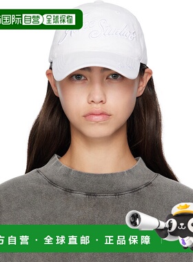 1h可退 香港直邮潮奢 Acne Studios 艾克妮 女士 白色徽标棒球帽
