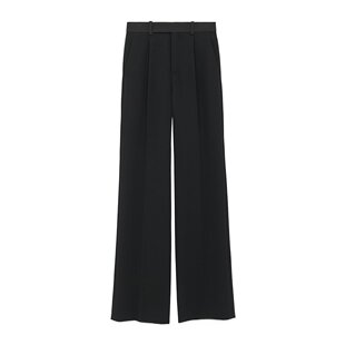 806967Y7E63 褶皱羊毛休闲裤 Saint Laurent