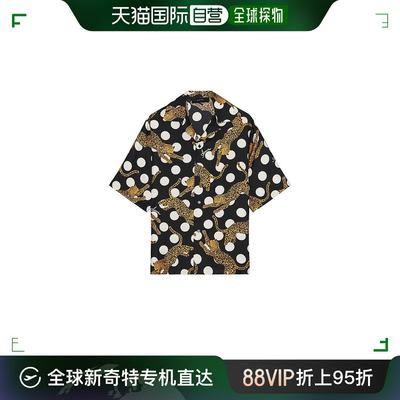 香港直邮潮奢 AMIRI 男士 豹纹波尔卡圆点保龄球衬衫 PS24MSS007