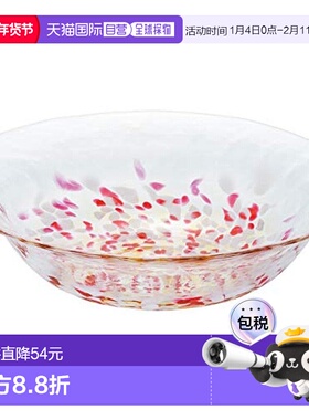 日本直邮ADERIA津轻玻璃小碗21cm苹果色1只装日本制 F 71757