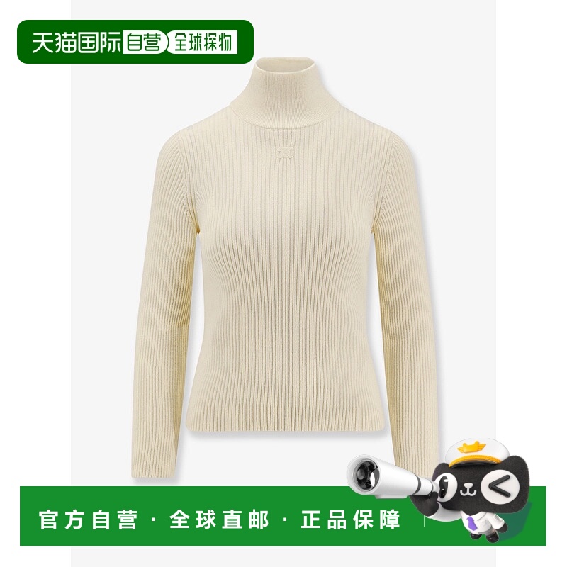 1h可退 香港直邮潮奢 Celine 思琳 女士 罗纹弹力羊毛高领毛衣 2A