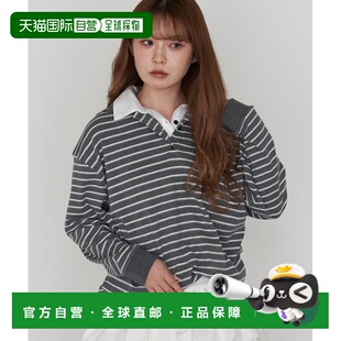 1h可退 日本直邮Ray Cassin 女装 条纹层叠领Polo T恤 RCN1061106