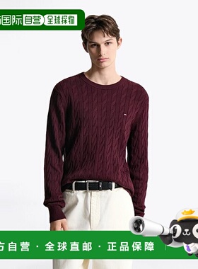 韩国直邮TOMMY HILFIGER 经典棉质电缆毛衣 T12F7KPO100MT1XIH
