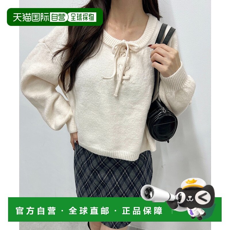 1h可退 日本直邮PHILLY 女装 宽松版型 针织上衣 半蕾丝设计 PL25