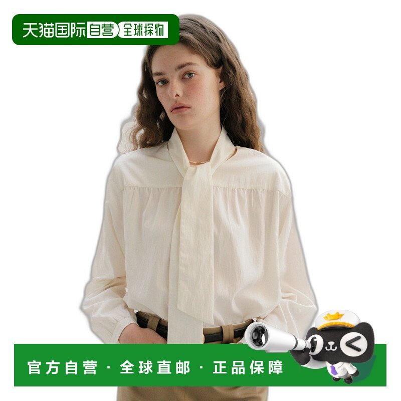 韩国直邮ANEDIT 女士女装雪纺衫AN24FT2001 U Tie Shirring 2way B