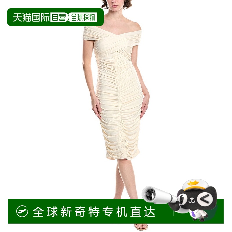 自营 endless rose无尽玫瑰针织迷笛连衣裙-白色 【美国奥莱】直