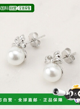 1h可退 日本直邮Couture Brooch 女士 珍珠风格 蝴蝶结耳钉 50805