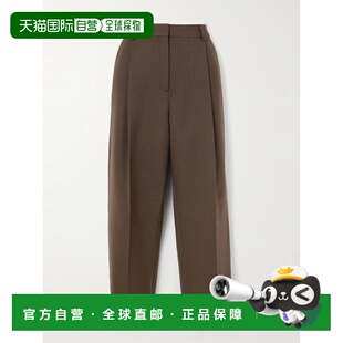 褶裥斜纹布锥形长裤 1h可退 Pauli 女士 251WRB02 香港直邮toteme