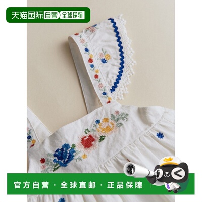 欧洲直邮Sezane MARTHA 女孩春季刺绣棉质连衣裙